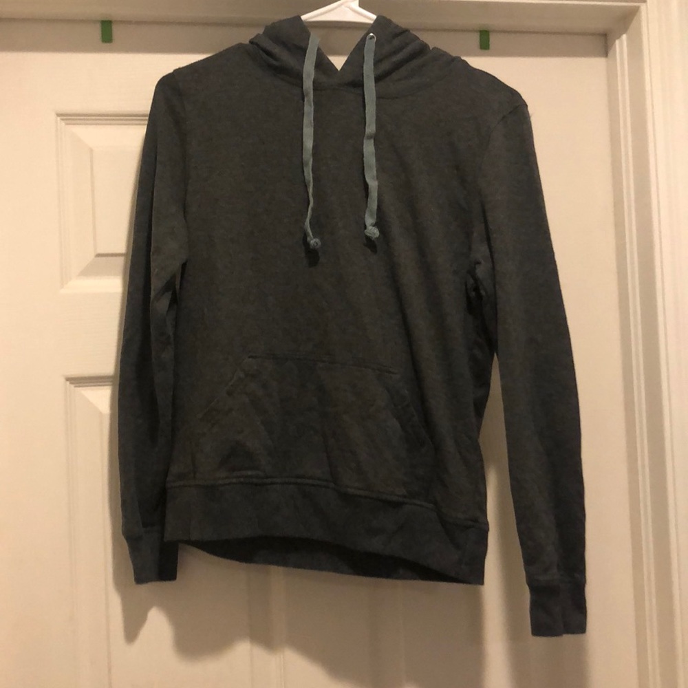 Gray plain simple hoodie